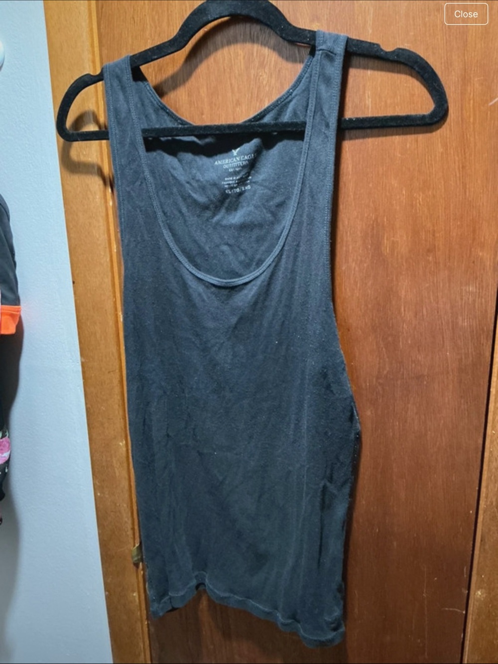 American Eagle Outfitters Black Scoop Tank Top